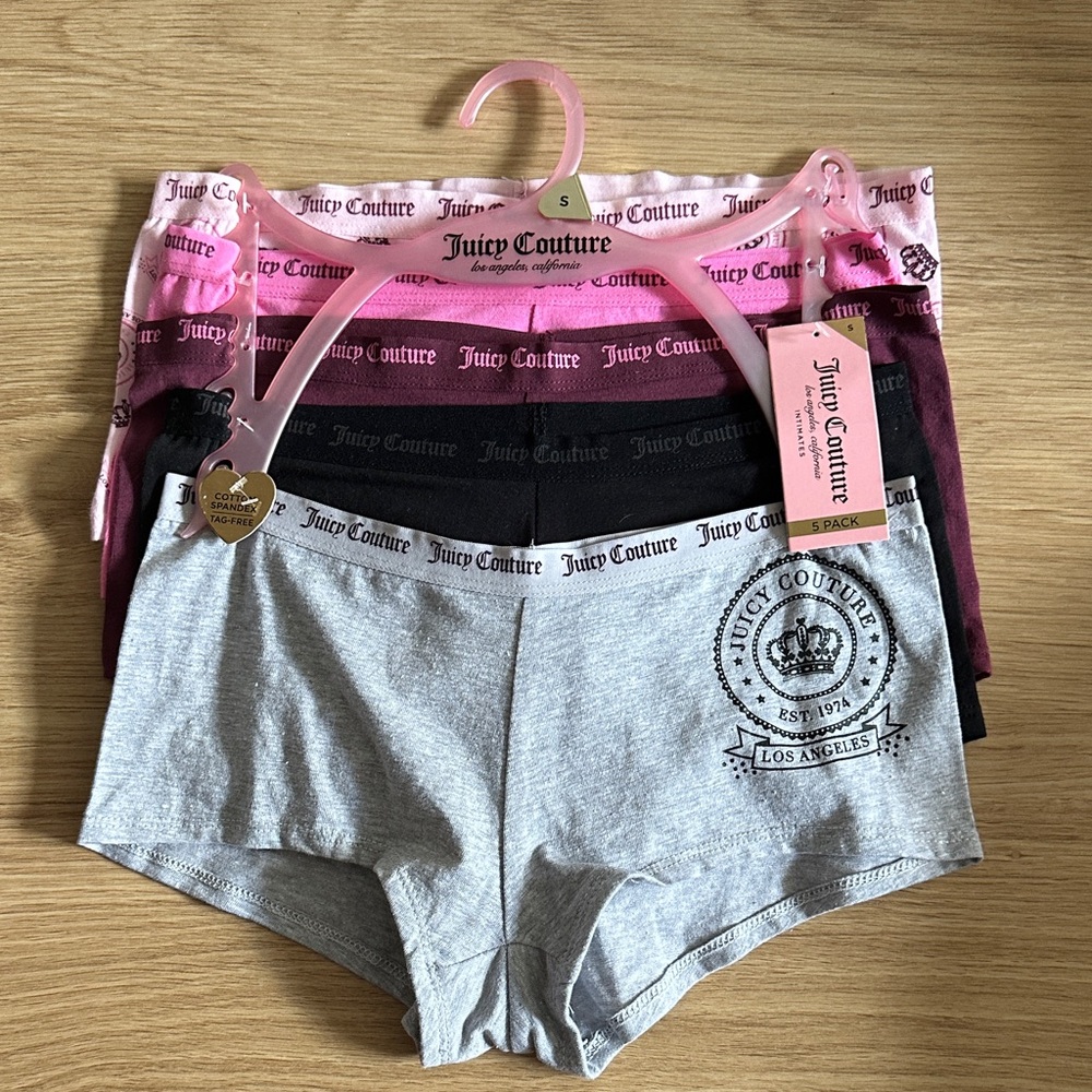 Brand New Juicy Couture 5 pcs  Ladies Panties Set Sz S